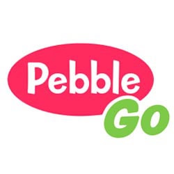 PebbleGo online research database logo for elementary school students and early learners